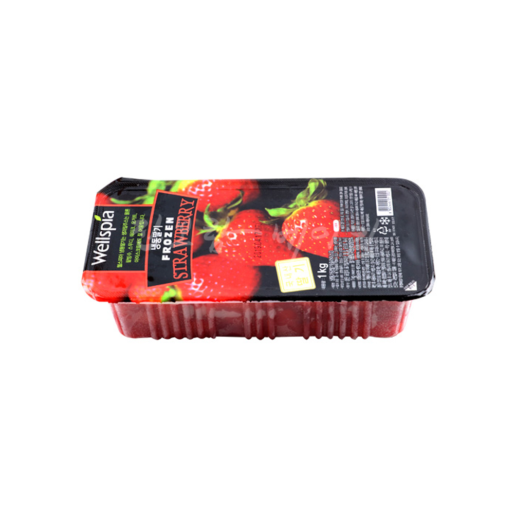 웰스피아 냉동 딸기 슬라이스 1kg (가당) /국산 딸기 85%