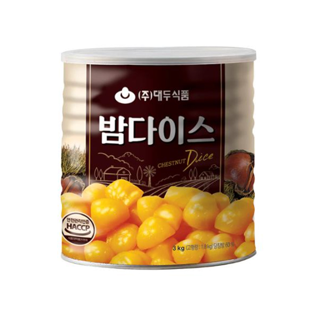 대두식품 밤다이스 3kg 중국산 조각밤(15H)