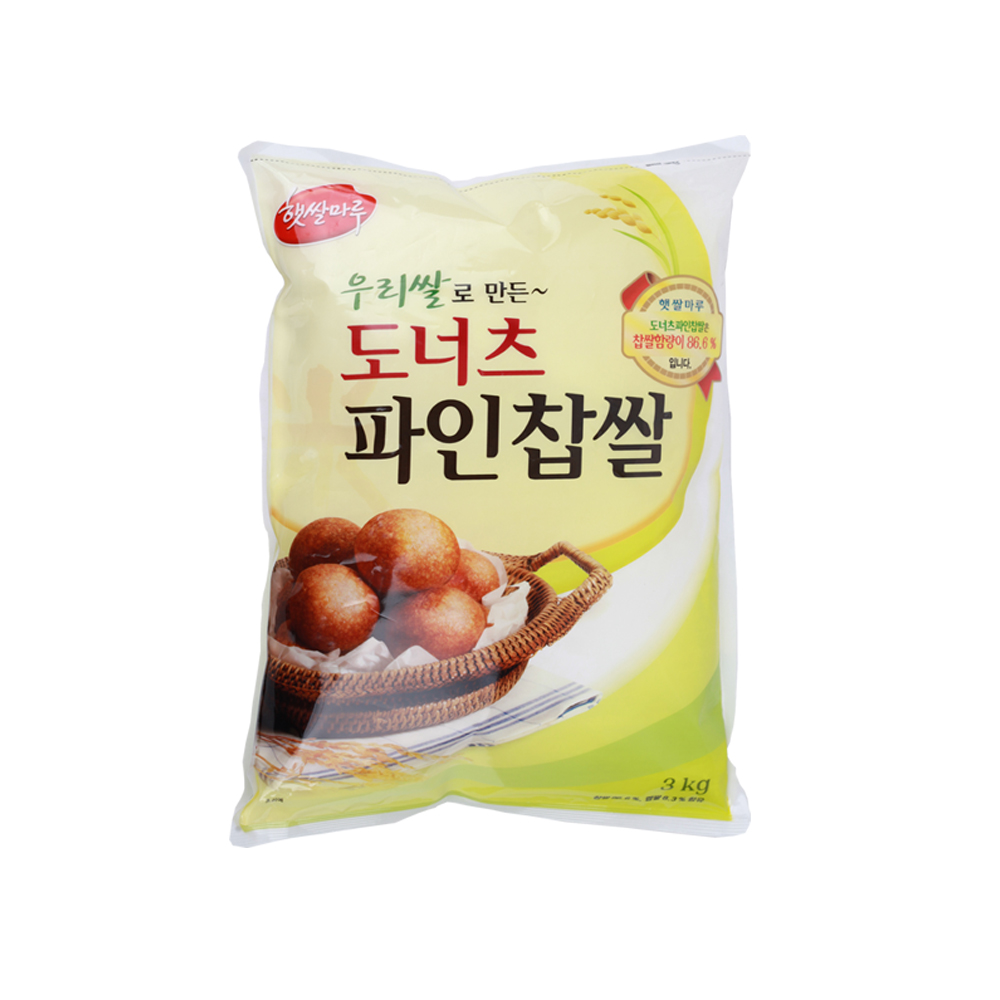 햇쌀마루 도너츠 파인찹쌀 3kg /찹쌀도너츠용 찹쌀가루/국산