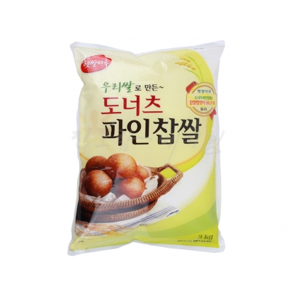 햇쌀마루 도너츠 파인찹쌀 3kg /찹쌀도너츠용 찹쌀가루/국산