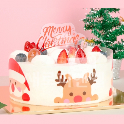 케익띠 산타와루돌프 (8cm×50M) /크리스마스 무스롤