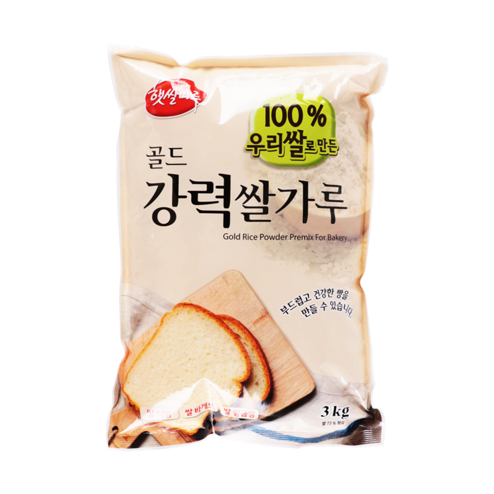 햇쌀마루 골드강력쌀가루 3kg 국산