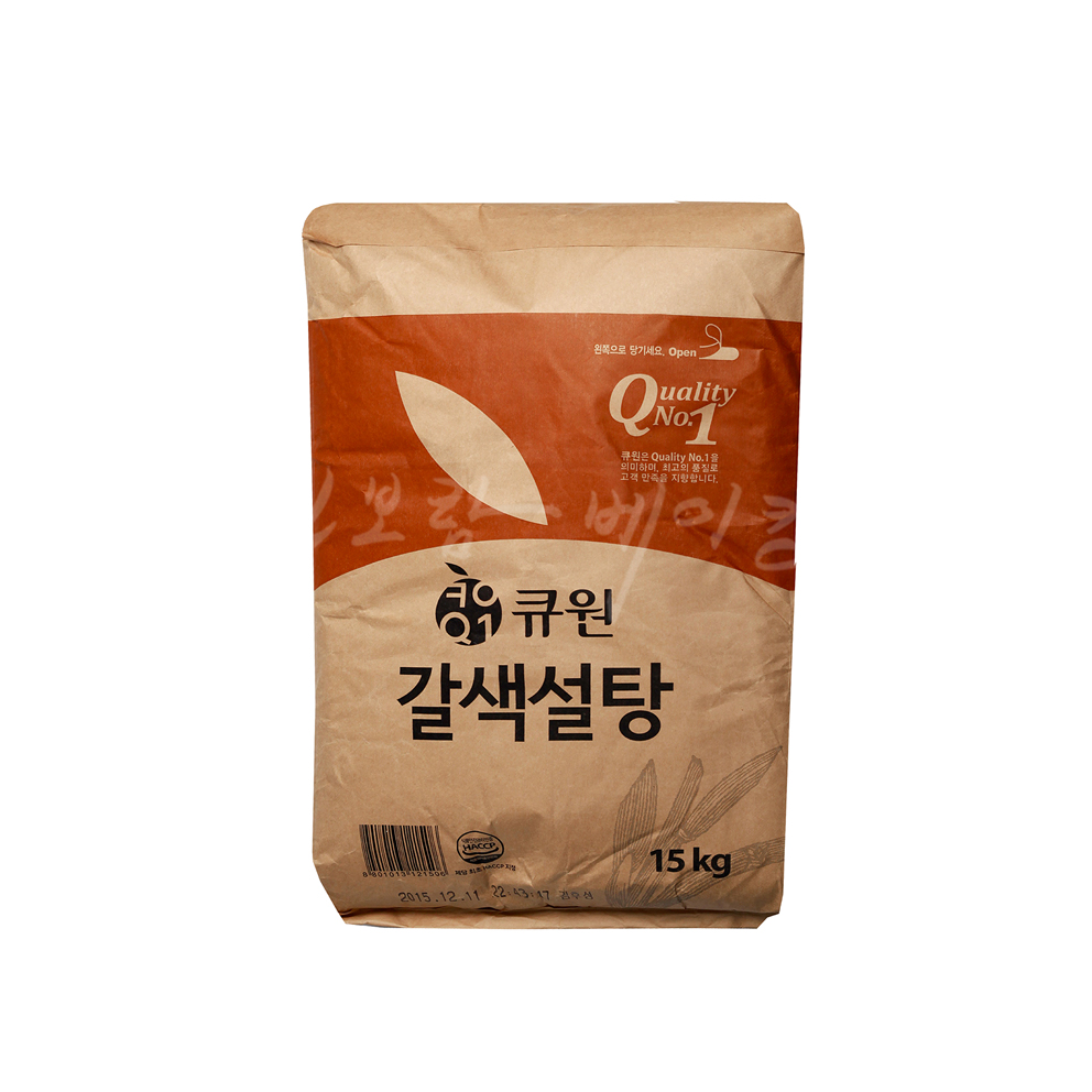큐원 갈색설탕 15kg/포대