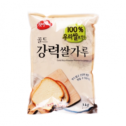 (1박스) 햇쌀마루 골드강력쌀가루 3kg×4개 국산