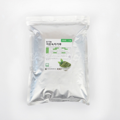 유기농 녹차가루 1kg (이든)/국산 녹차엽100%