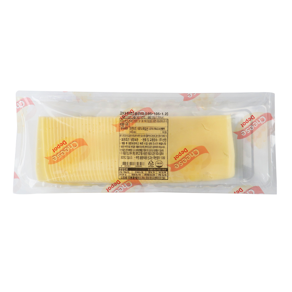 [선인] 고다 치즈 슬라이스 500g (95*105*1.2)