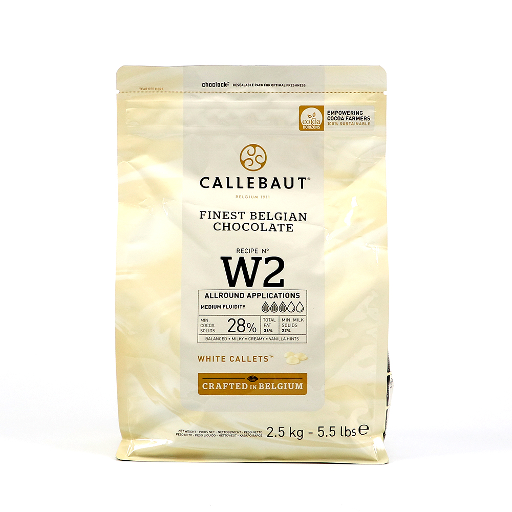 (1박스) 칼리바우트 화이트 초콜릿 W2 28% 2.5kg×8개 벨기에 칼레